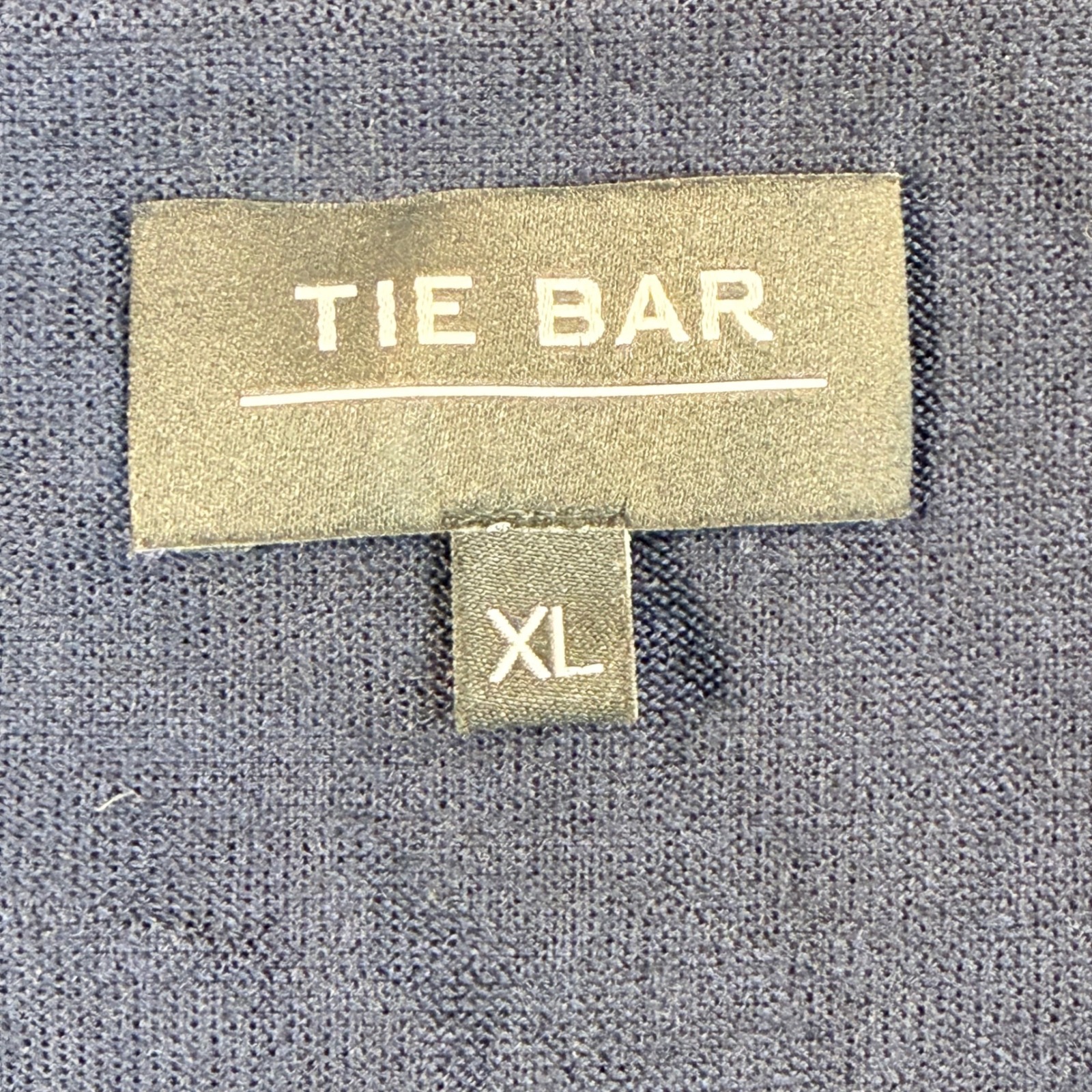Tie Bar Mens Xl 100% Wool Sweater Navy Blue Crewneck Long Sleeve Lightweight — image 3 of 8